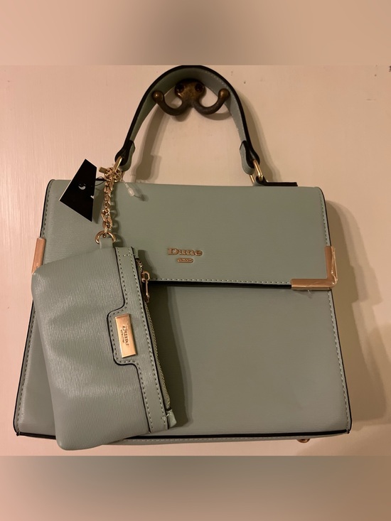 Dune London Handbags - Dune London Mint White Satchel Crossbody Purse Bag Elegant Structured Coin NWOT